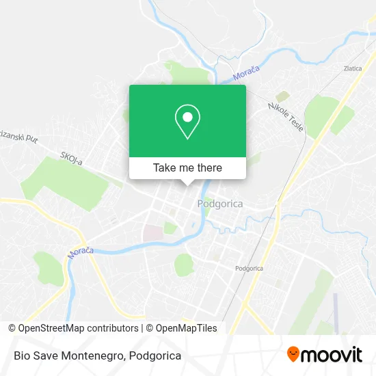 Bio Save Montenegro map