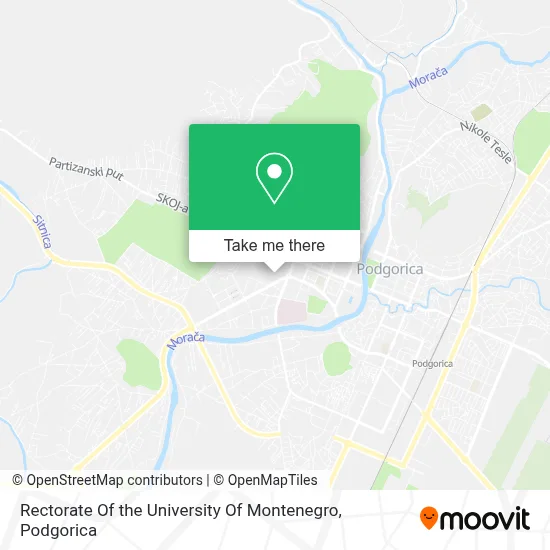 Rectorate Of the University Of Montenegro map