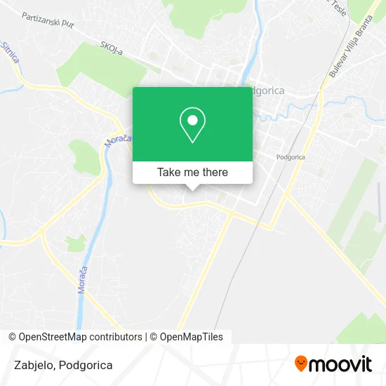 Zabjelo map