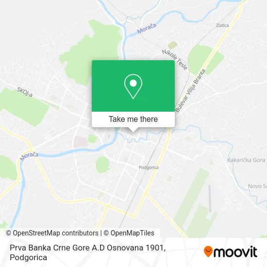 Prva Banka Crne Gore A.D Osnovana 1901 map