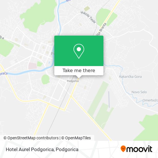 Hotel Aurel Podgorica map