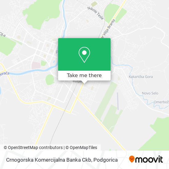 Crnogorska Komercijalna Banka Ckb map