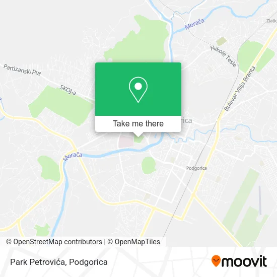 Park Petrovića map