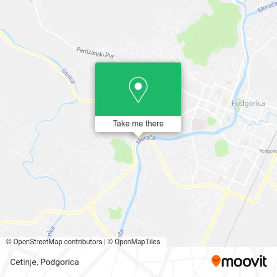 Cetinje map
