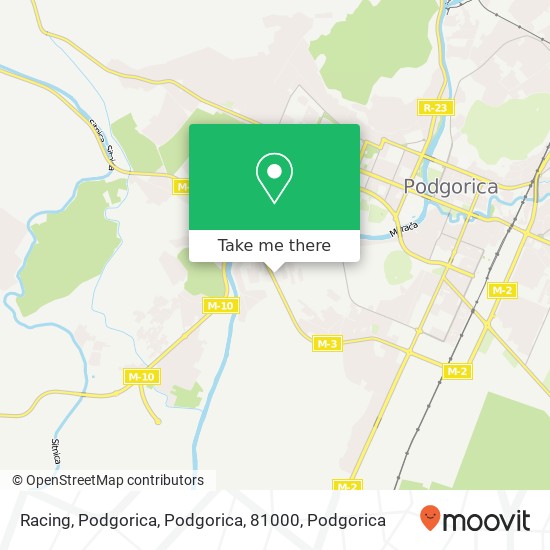 Racing, Podgorica, Podgorica, 81000 map