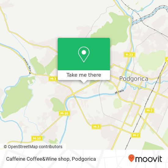 Caffeine Coffee&Wine shop, Ulica Radoja Dakića Podgorica, Podgorica, 81000 map
