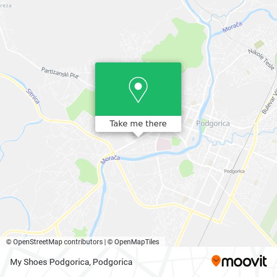 My Shoes Podgorica map