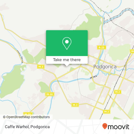 Caffe Warhol, Ulica Studentska Podgorica, Podgorica, 81000 map