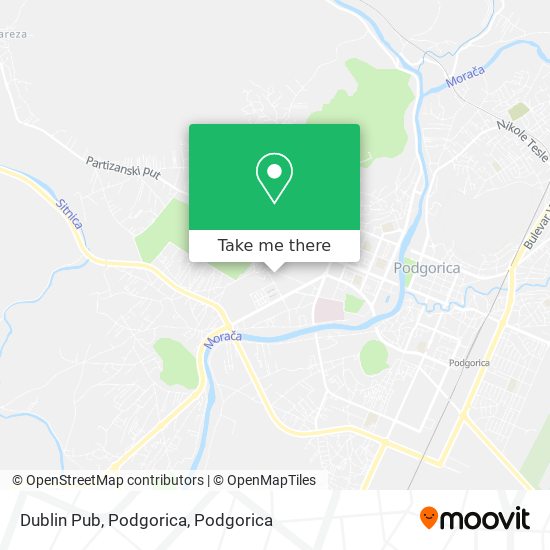 Dublin Pub, Podgorica map