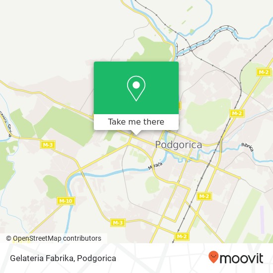 Karta Gelateria Fabrika, Bulevar Svetog Petra Cetinjskog Podgorica, Podgorica, 81000