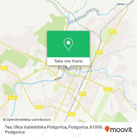 Tea, Ulica Vučedolska Podgorica, Podgorica, 81000 map