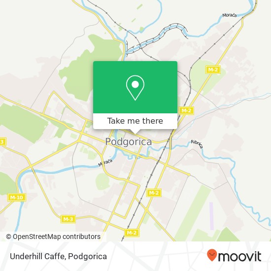 Karta Underhill Caffe, Ulica Slobode Podgorica, Podgorica, 81000