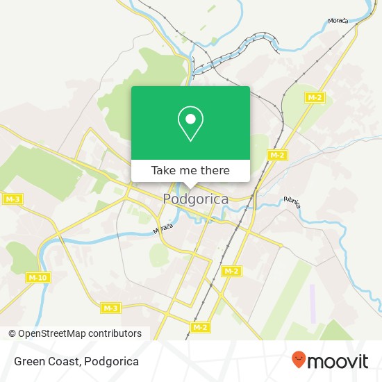 Green Coast, Ulica Stanka Dragojevica Podgorica, Podgorica map