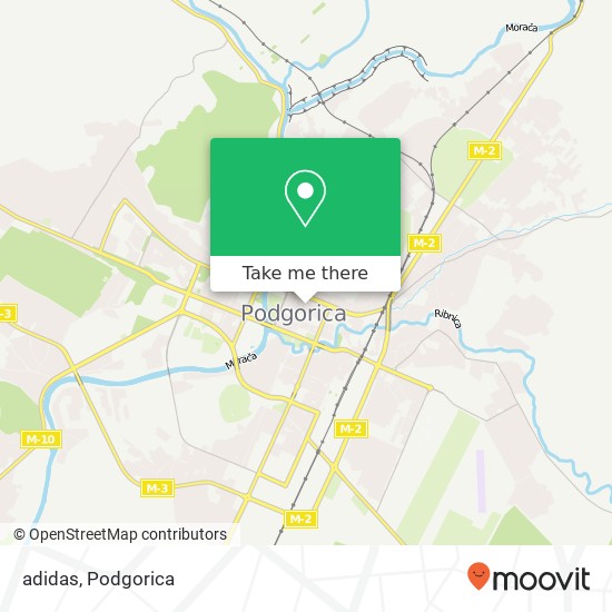 adidas, Ulica Slobode Podgorica, Podgorica, 81000 map