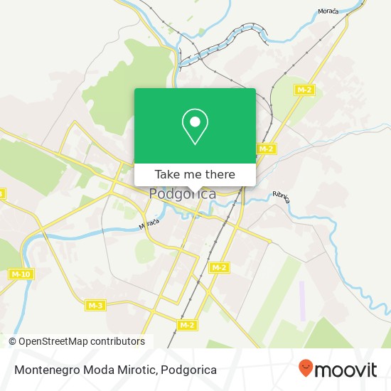 Karta Montenegro Moda Mirotic, Ulica Balšića Podgorica, Podgorica, 81000