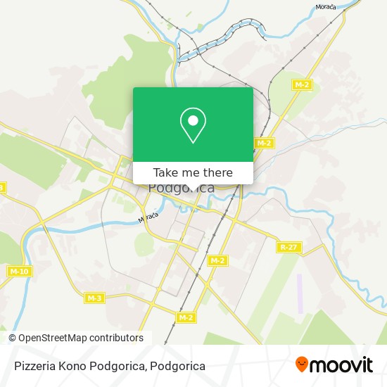 Pizzeria Kono Podgorica map