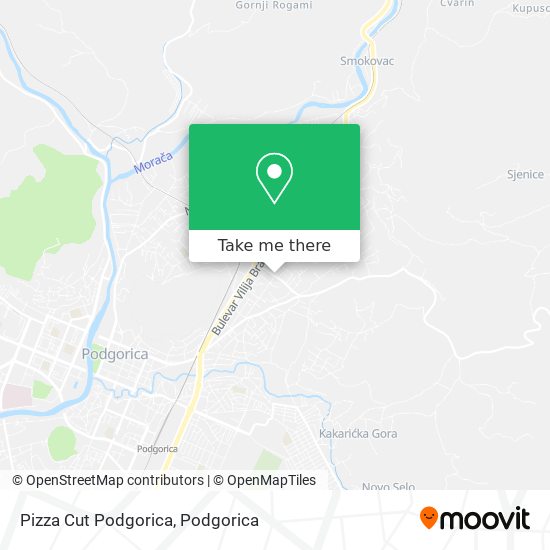 Pizza Cut Podgorica map