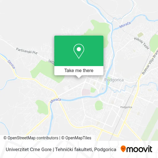 Univerzitet Crne Gore | Tehnički fakulteti map