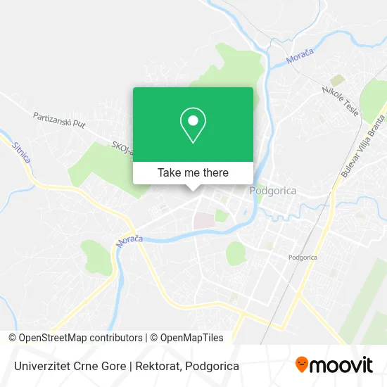 Univerzitet Crne Gore | Rektorat map