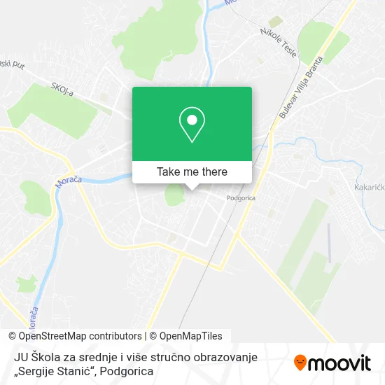 JU Škola za srednje i više stručno obrazovanje „Sergije Stanić“ map