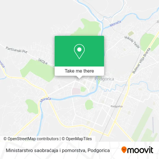 Ministarstvo saobraćaja i pomorstva map