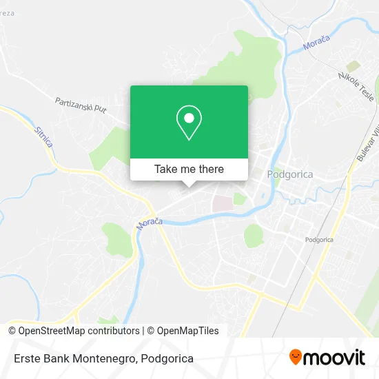 Erste Bank Montenegro map