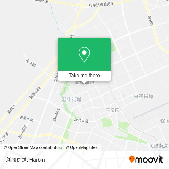 新疆街道 map