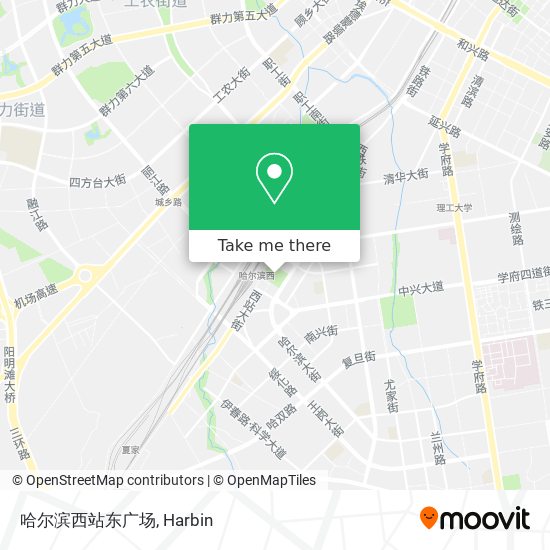 哈尔滨西站东广场 map