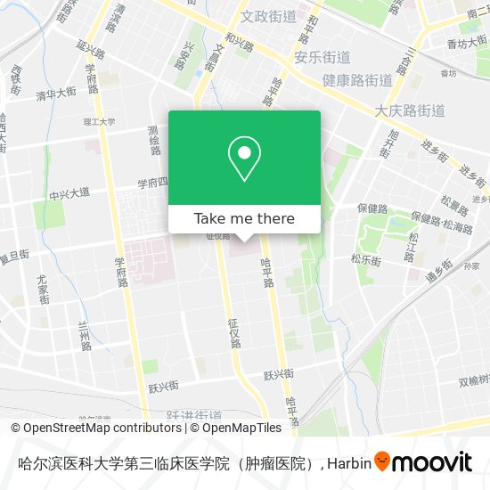 哈尔滨医科大学第三临床医学院（肿瘤医院） map