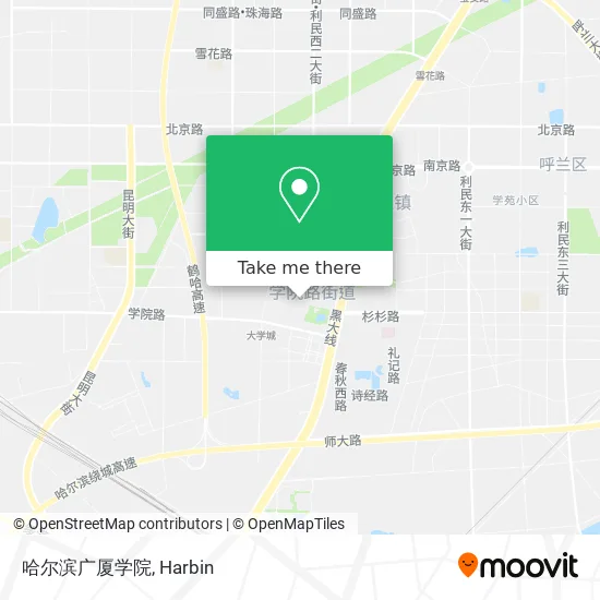 哈尔滨广厦学院 map