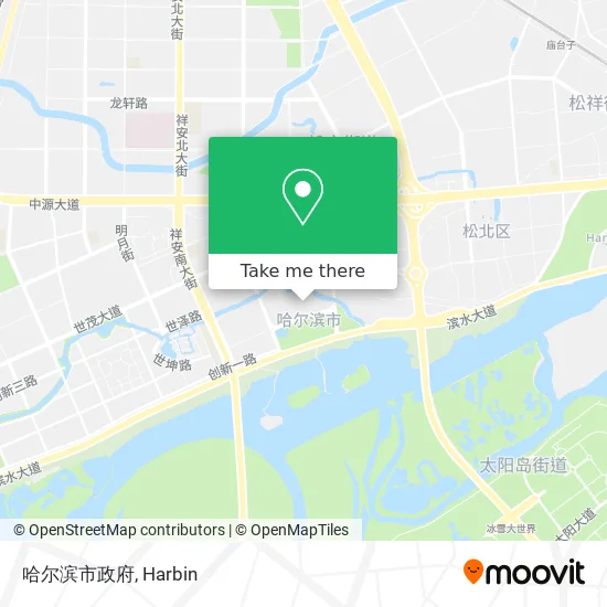 哈尔滨市政府 map
