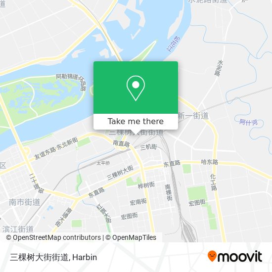 三棵树大街街道 map