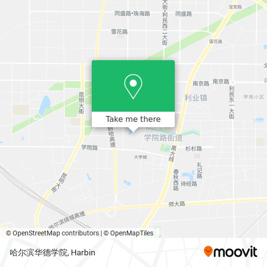 哈尔滨华德学院 map