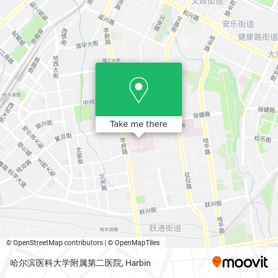 哈尔滨医科大学附属第二医院 map