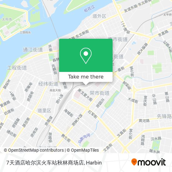 7天酒店哈尔滨火车站秋林商场店 map
