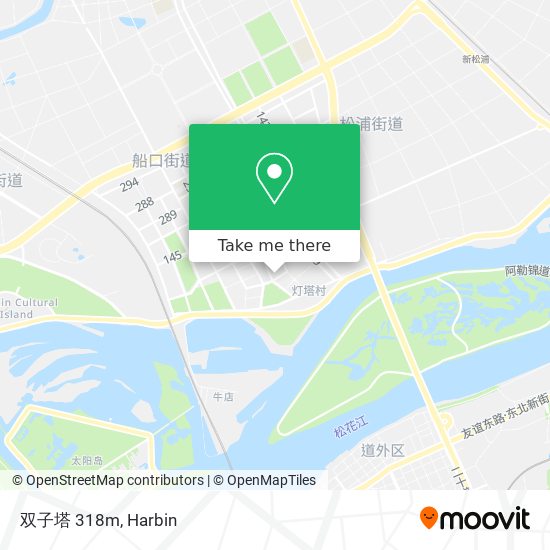 双子塔 318m map