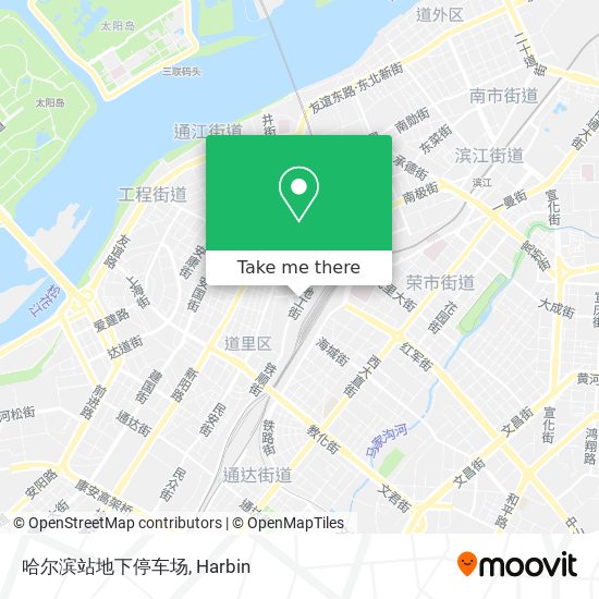 哈尔滨站地下停车场 map