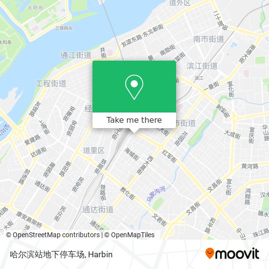 哈尔滨站地下停车场 map