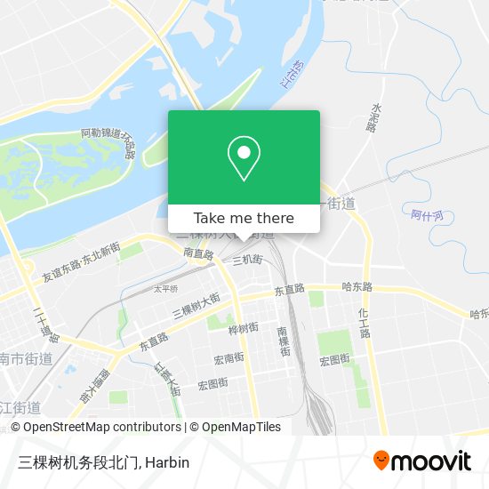 三棵树机务段北门 map
