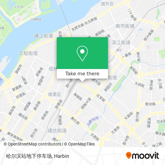 哈尔滨站地下停车场 map