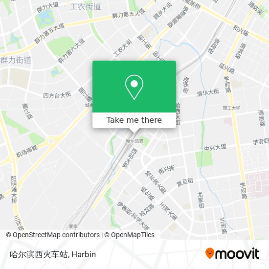哈尔滨西火车站 map