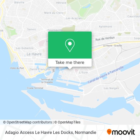 Mapa Adagio Access Le Havre Les Docks