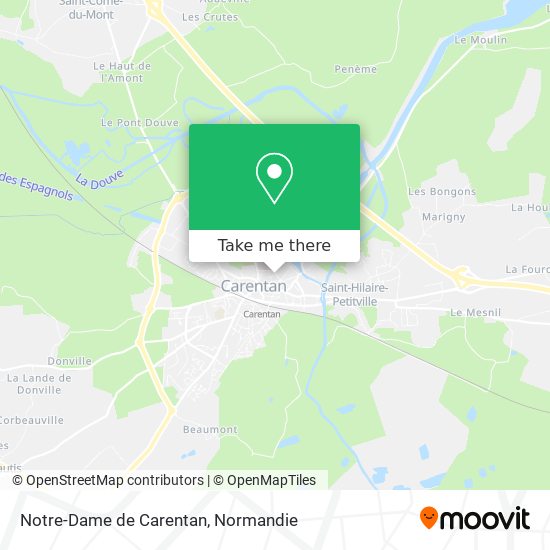 Mapa Notre-Dame de Carentan