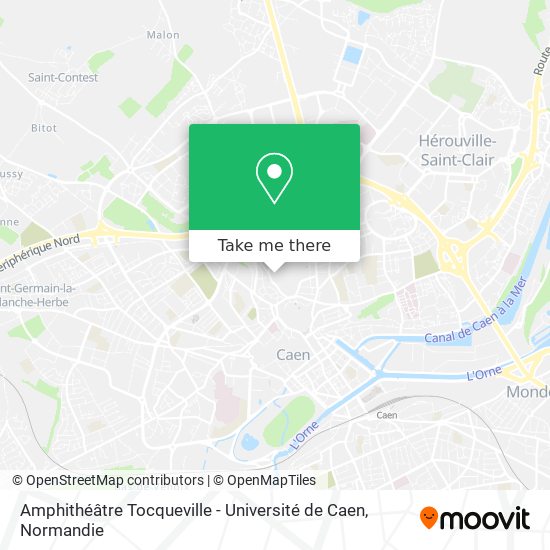 Mapa Amphithéâtre Tocqueville - Université de Caen