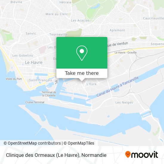 Mapa Clinique des Ormeaux (Le Havre)