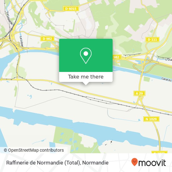 Mapa Raffinerie de Normandie (Total)