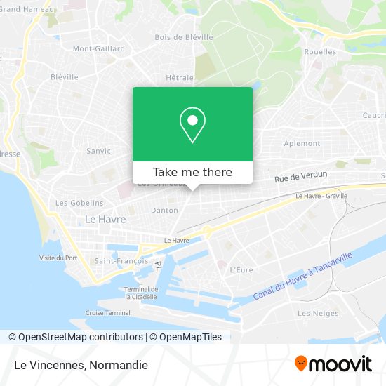 Le Vincennes map
