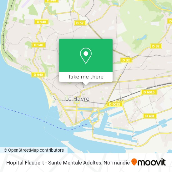 Hôpital Flaubert - Santé Mentale Adultes map