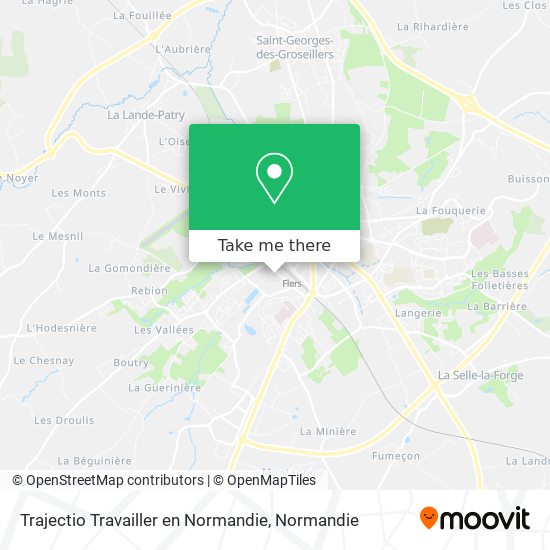 Trajectio Travailler en Normandie map