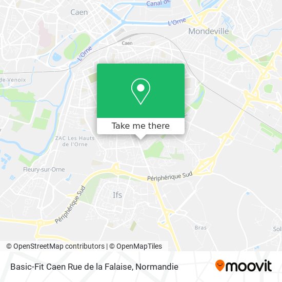 Basic-Fit Caen Rue de la Falaise map